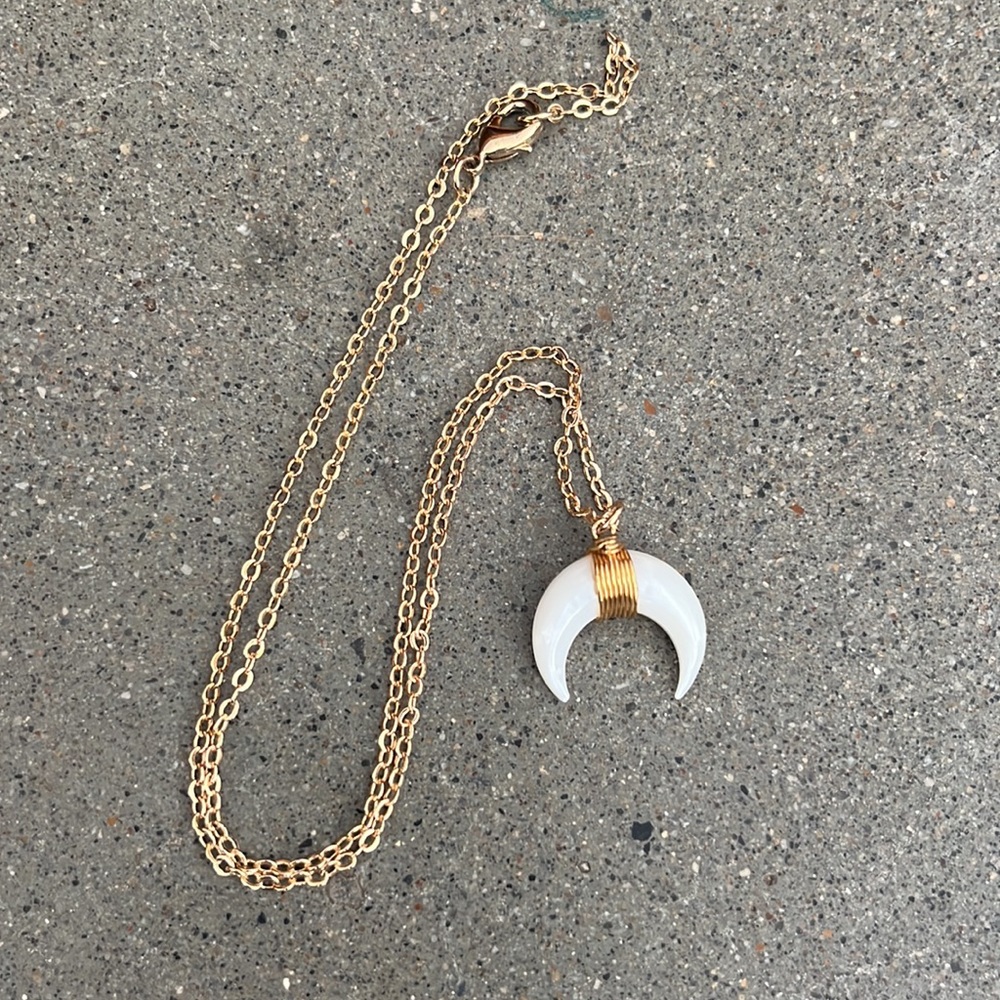 Local Artisan Made Crescent Moon Necklace